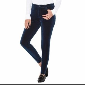 Well Worn High-rise Velvet, tapered Pant